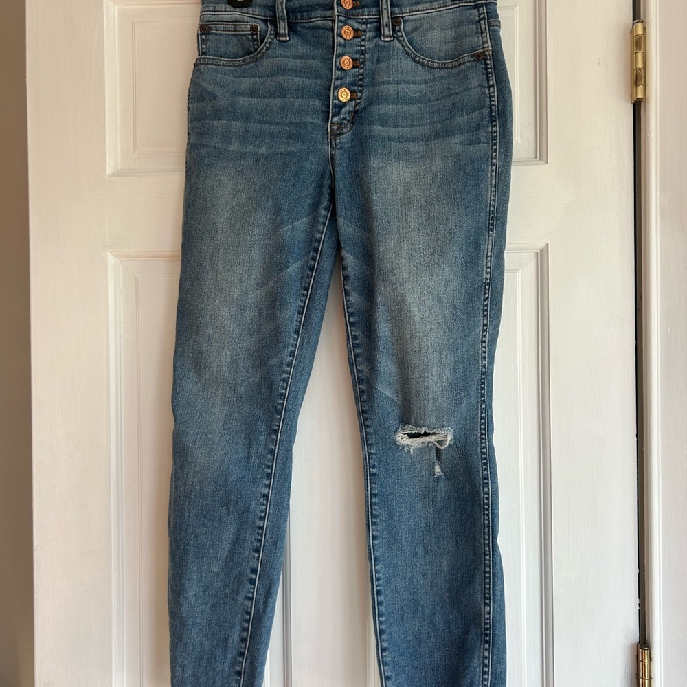 J. Crew High Rise Blue Jeans with Vintage-Inspired Wash